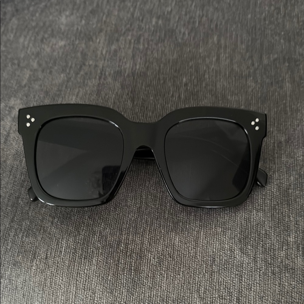 Classic Black Square Sunglasses Thick Fashion Plastic